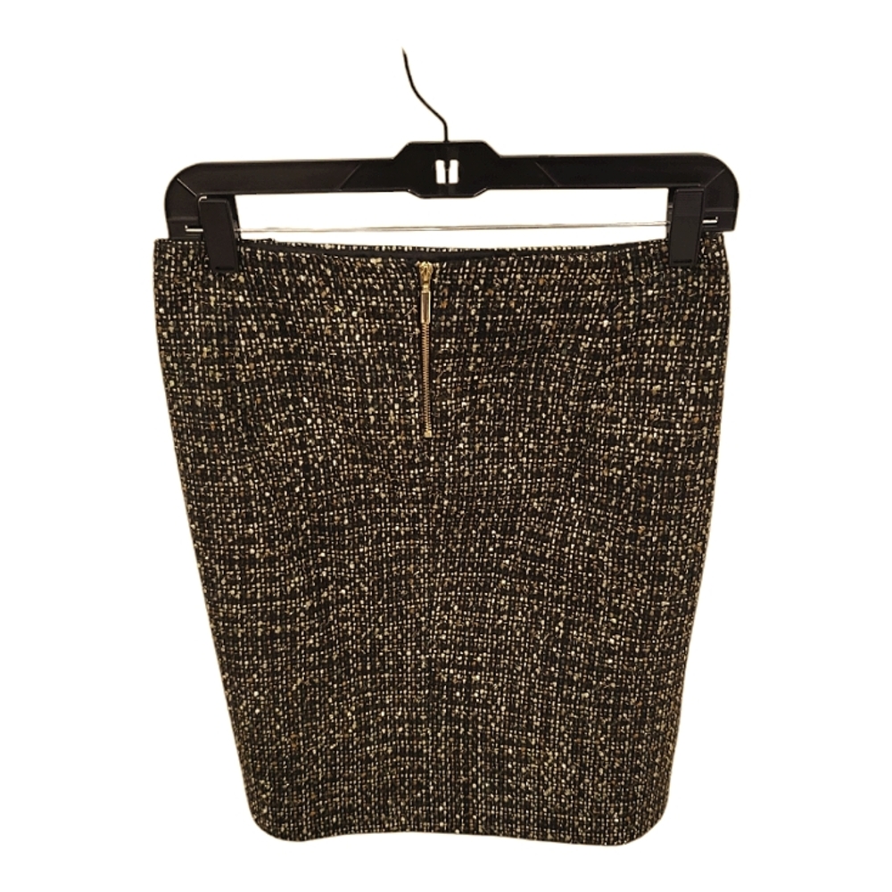 Chaus, sz 16 straight skirt. Gold metallic accents, multicolor, zipper on back